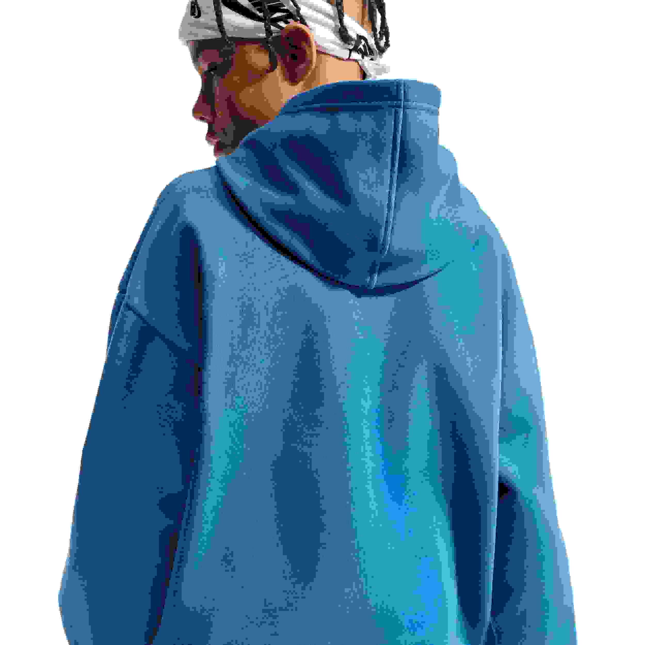 Nike Sportswear Oversized Fleece Big Kids' Blue Basketball Hoodie